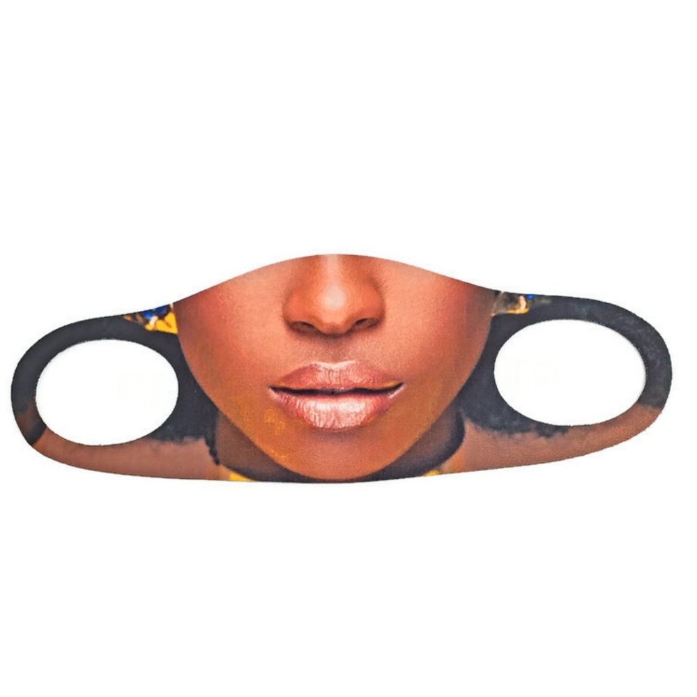 Fashion reusable, breathable soft cloth face mask. The printed face!